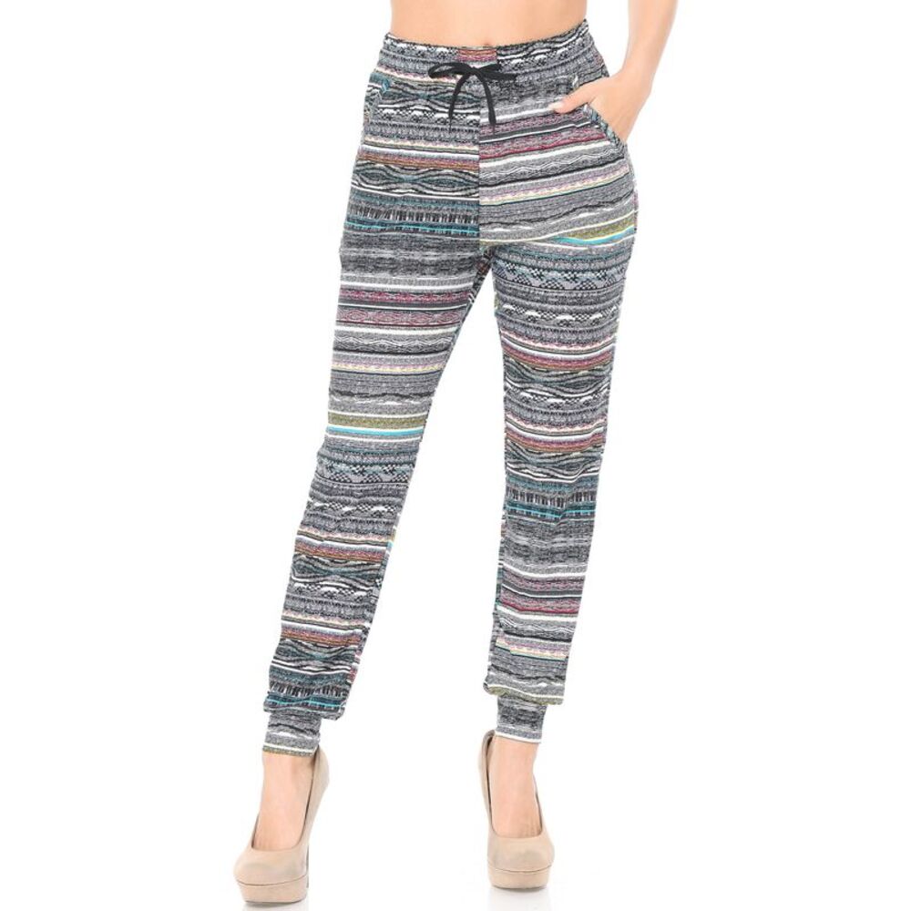 World of Leggings Brushed Tribal Cascade Joggers